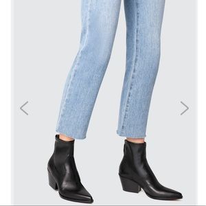 Dolce Vita Black Leather Shanta Sock Boot 8.5